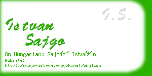 istvan sajgo business card